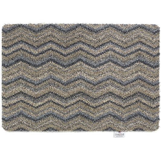 5026134552838 PT552838 Hug Rug Plains Ribbon Grey Zig Zag 50X75cm