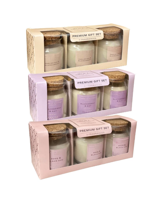 5024418361701 Elizabeth Williams Six Sets of Trio Candle Gift Box brambles cookshop 589