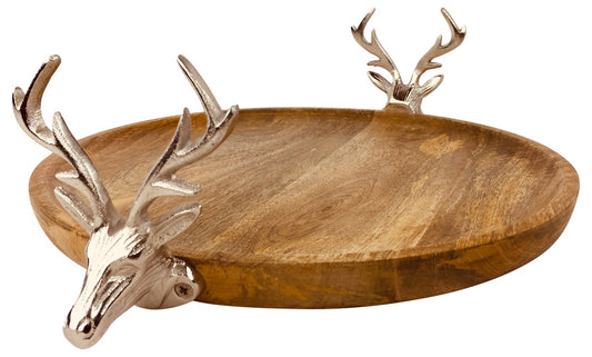 5024418053521 Geko Wooden Stag Tray 33.5cm brambles cookshop 373