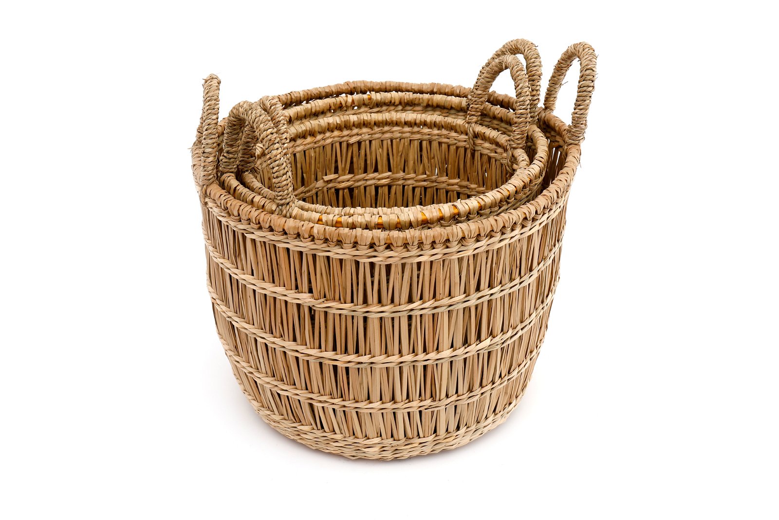 5024418370901 Geko Set of Three Dried Seagrass Baskets brambles cookshop 26