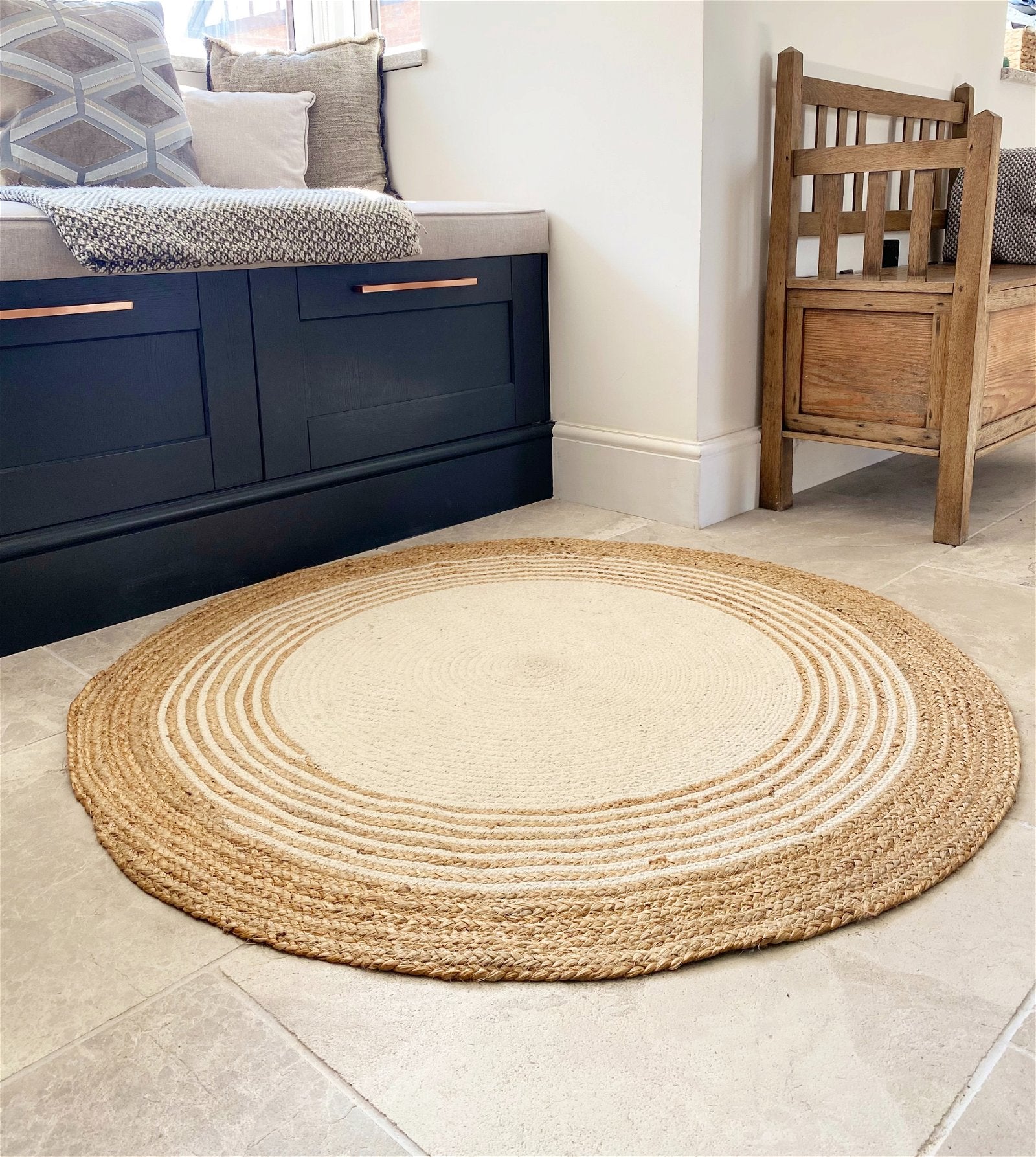 5024418408116 Geko Round Cotton Braided Rug brambles cookshop 506