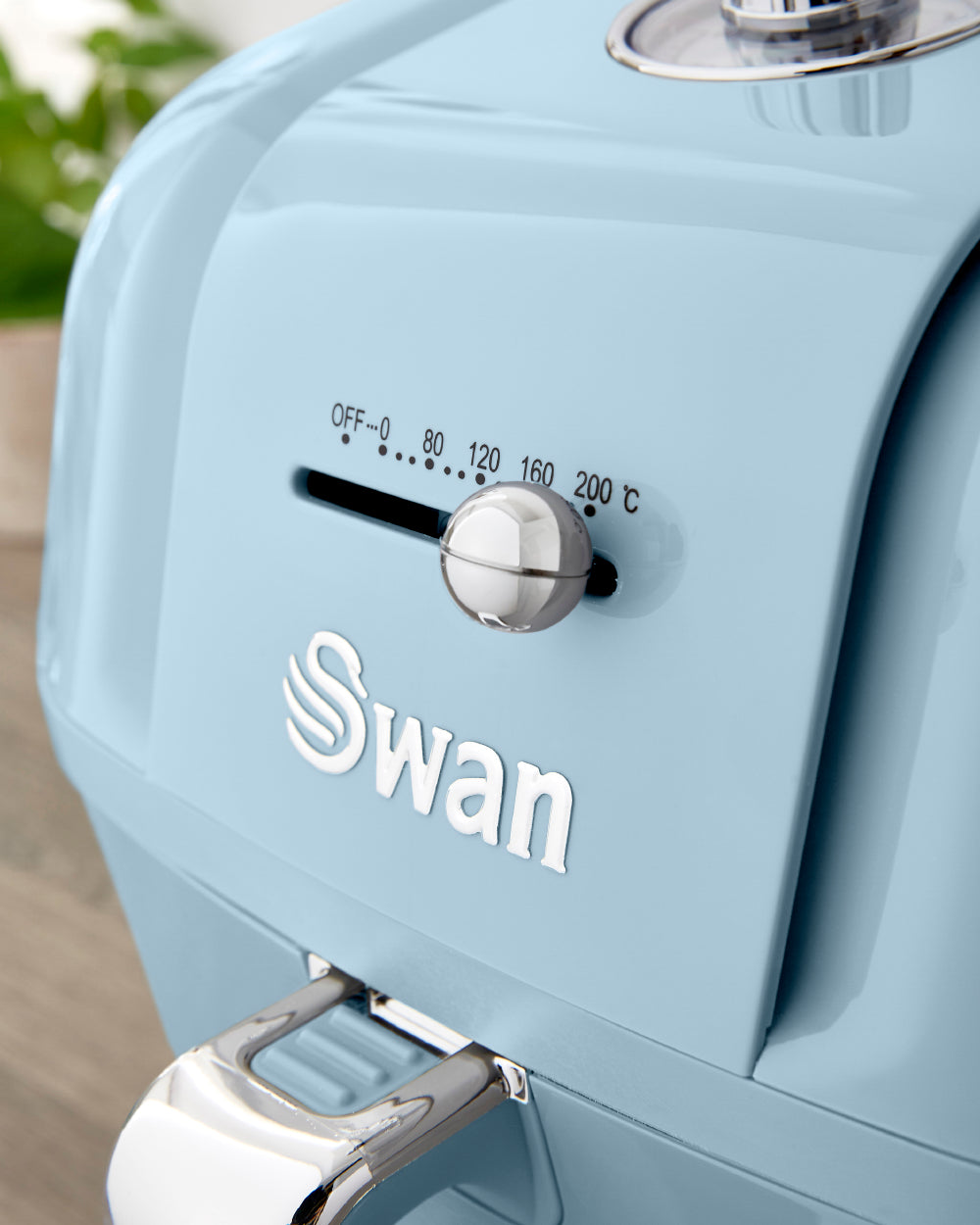 5055322539511 SWAN Swan Retro 6L Manual Air Fryer - Blue SD10510BLN Brambles Cookshop 10