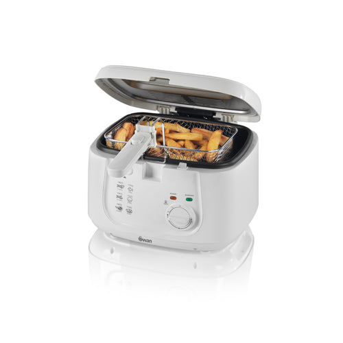 5055322511937 SWAN 2.5L Square White Fryer SD6080N Brambles Cookshop 1