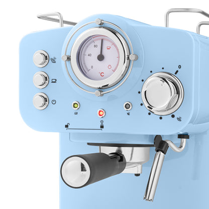 5055322531157 SWAN Swan Retro Pump Espresso Coffee Machine - Blue SK22110BLN Brambles Cookshop 4