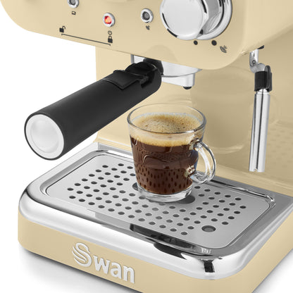 5055322531195 SWAN Swan Retro Pump Espresso Coffee Machine - Cream SK22110CN Brambles Cookshop 5