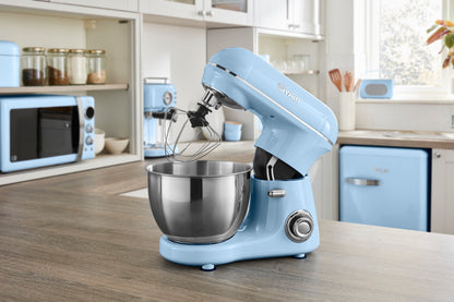 5055322531973 SWAN 800W Retro Stand Mixer- Blue SP21060BLN Brambles Cookshop 2