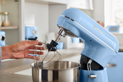 5055322531973 SWAN 800W Retro Stand Mixer- Blue SP21060BLN Brambles Cookshop 10