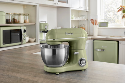 5055322532031 SWAN 800W Retro Stand Mixer- Green SP21060GN Brambles Cookshop 3