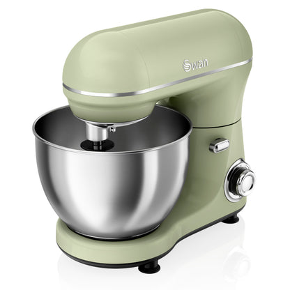 5055322532031 SWAN 800W Retro Stand Mixer- Green SP21060GN Brambles Cookshop 1