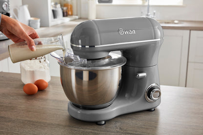 5055322532055 SWAN 800W Retro Stand Mixer- Grey SP21060GRN Brambles Cookshop 11