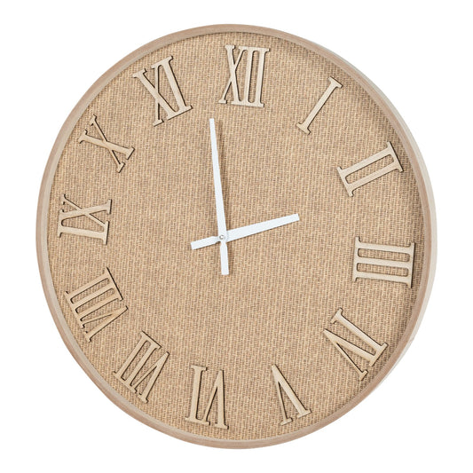 5024418374398 Geko Serenity Hessian Woven Wall Clock 50cm brambles cookshop 703