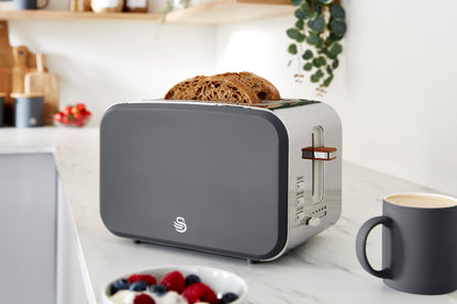 5055322531409 SWAN 2 Slice Nordic Style Toaster - Grey ST14610GRYN Brambles Cookshop 2