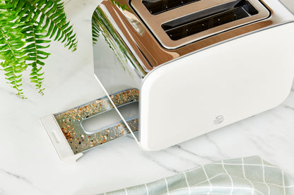 5055322531560 SWAN 2 Slice Nordic Style Toaster - White ST14610WHTN Brambles Cookshop 7