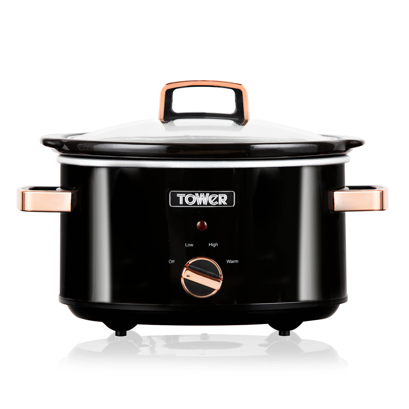 5056032941571 TOWER Infinity 3.5 Litre Slow Cooker with Rose Gold Accents T16018RG Brambles Cookshop 1