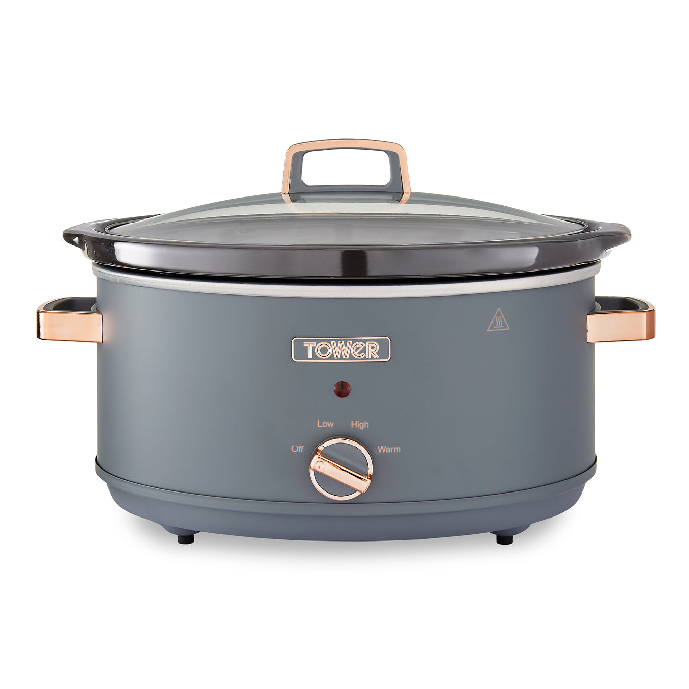 5056462300481 TOWER Cavaletto 6.5 Litre Slow Cooker Grey T16043GRY Brambles Cookshop 1