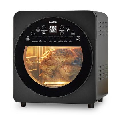 5056032973954 TOWER Vortx XL 14.5L 5-in-1 Digital Air Fryer Oven with Rotisserie Black T17051BLK Brambles Cookshop 1