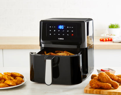 5056462313771 TOWER Vortx 5L Digital Single Basket Air Fryer Black T17089 Brambles Cookshop 11