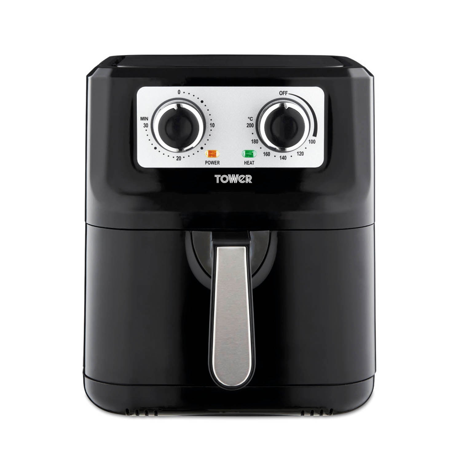 5056462313795 TOWER Vortx 5L Manual Single Basket Air Fryer Black T17090 Brambles Cookshop 1