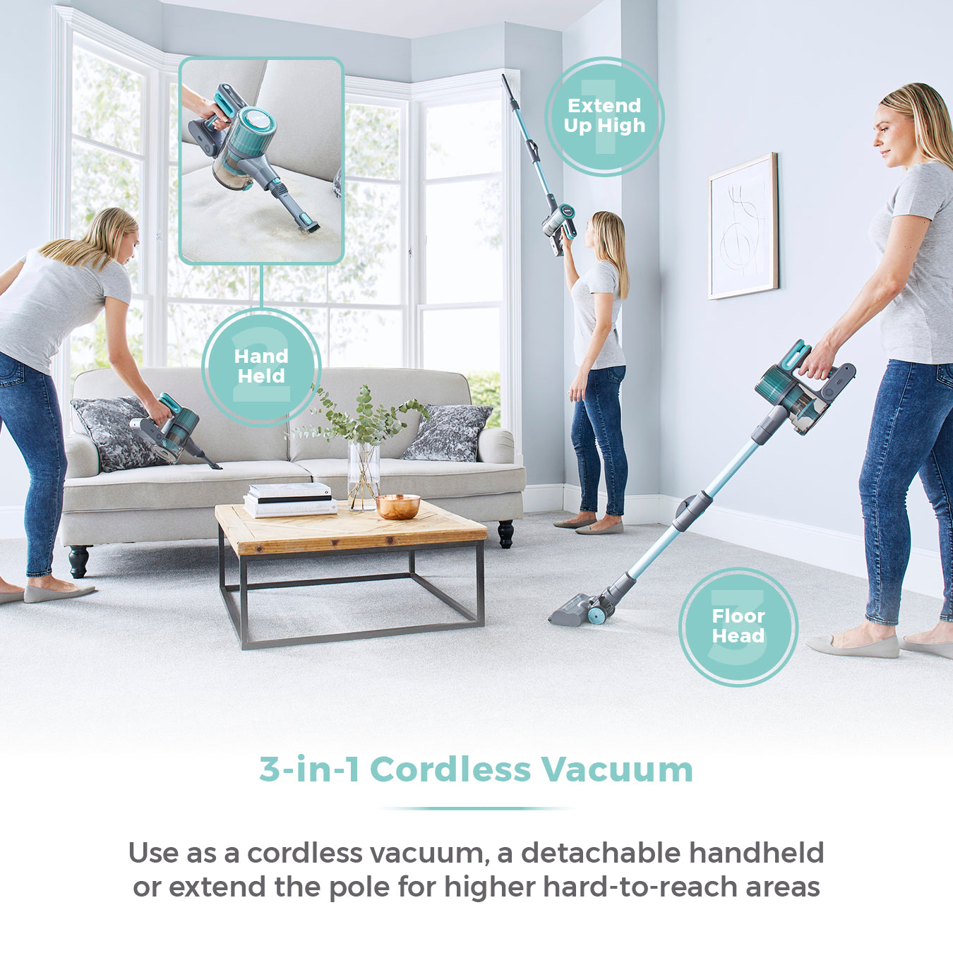 5056462346793 TOWER VL70 Flexi Cordless Vacuum Cordless 3-IN-1 Vacuum Cleaner T513011 Brambles Cookshop 3