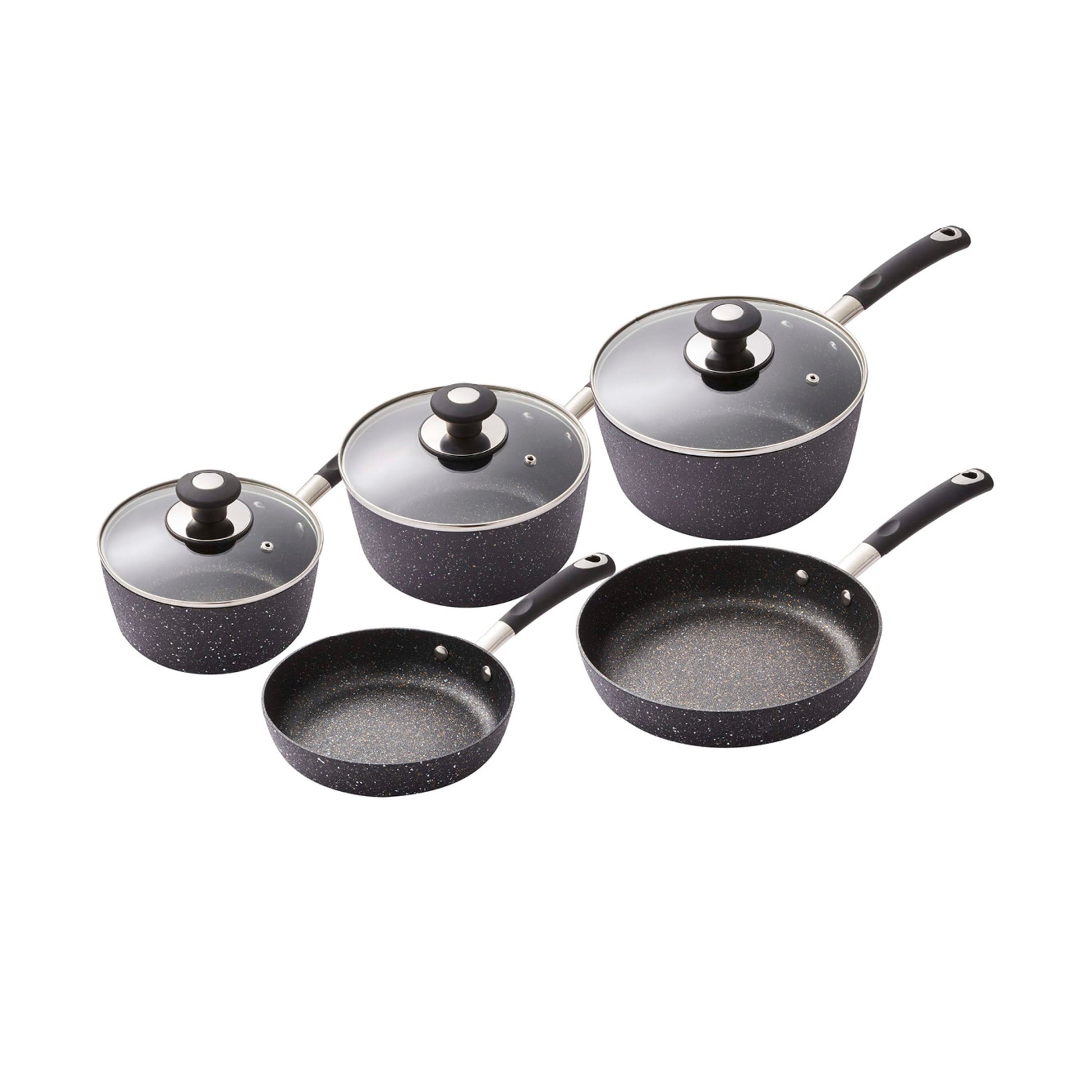 5056032977662 TOWER 5 Piece Pan Set Black T900110