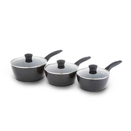 5056032988835 TOWER Diamo 3 Piece Saucepan Set T900131 Brambles Cookshop 1