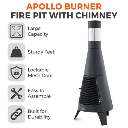 5056032995949 TOWER Apollo Log Burner T978508 Brambles Cookshop 2