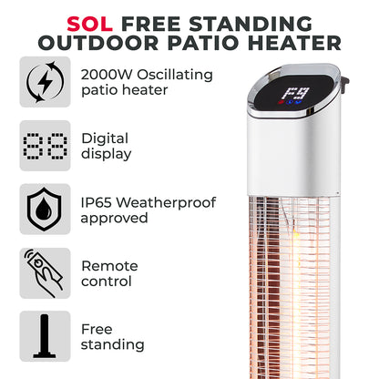 5056462307435 TOWER SOL 2000W Patio Heater T978519 Brambles Cookshop 2