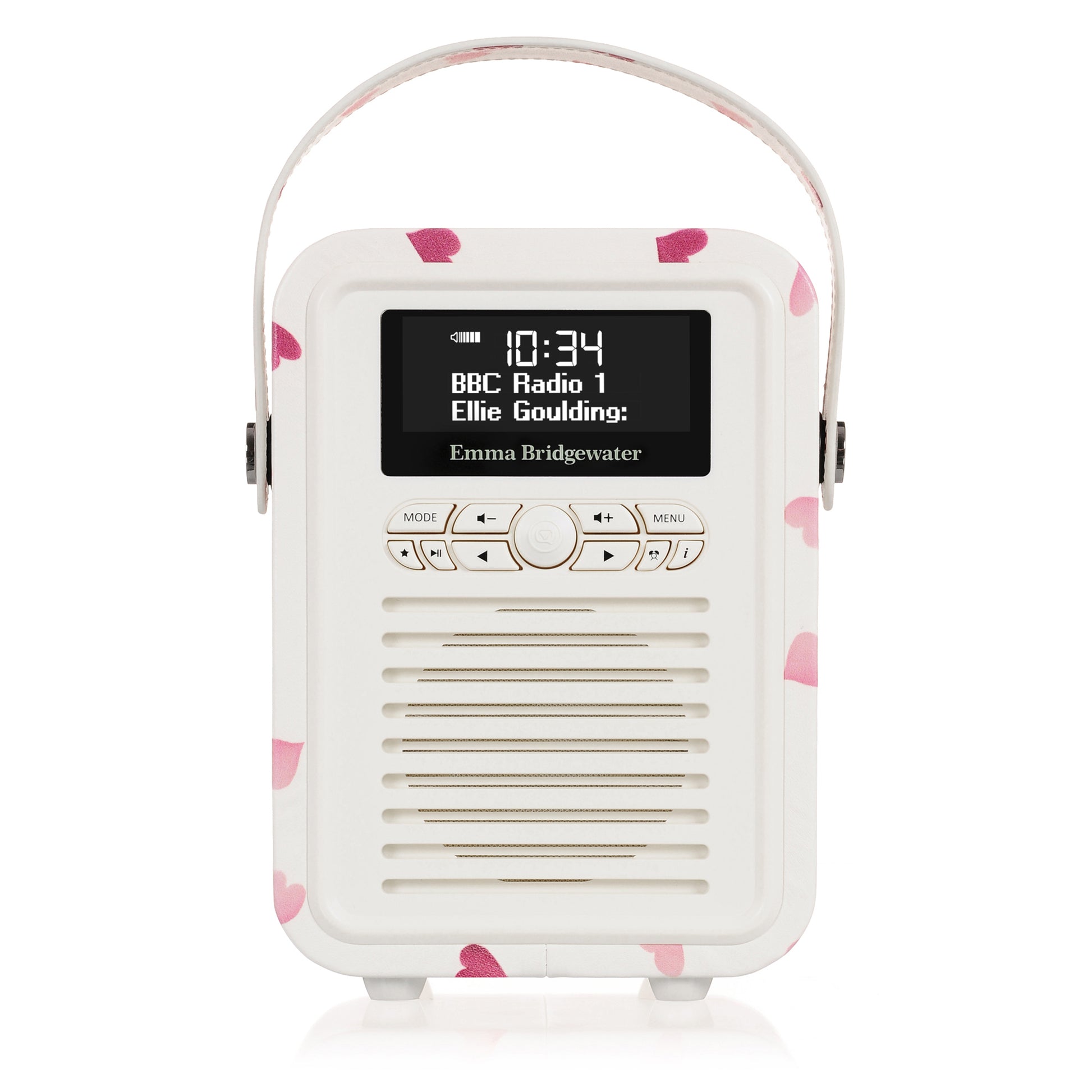 5060169715691 VQ Retro Mini DAB Radio Emma Bridgewater Pink Hearts VQMINIEBPH Brambles Cookshop 3