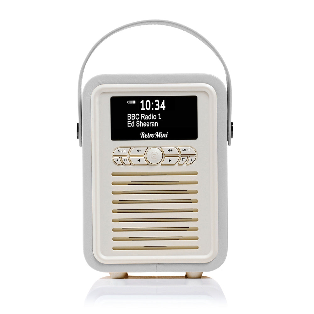 5060470531805 VQ Retro Mini DAB Radio Light Grey VQMINILG Brambles Cookshop 3