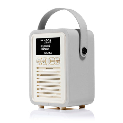 5060470531805 VQ Retro Mini DAB Radio Light Grey VQMINILG Brambles Cookshop 4