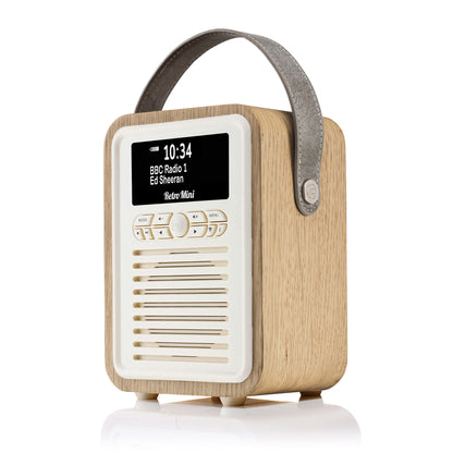 5060470539054 VQ Retro Mini DAB Radio Oak VQMINIOK Brambles Cookshop 4