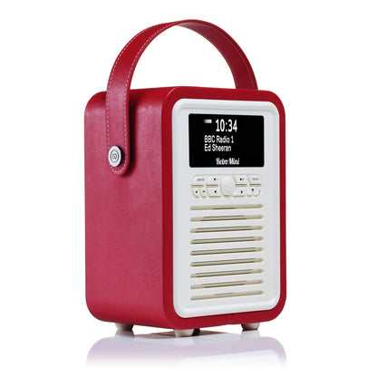 5060169713314 VQ Retro Mini DAB Radio Red VQMINIRD Brambles Cookshop 1