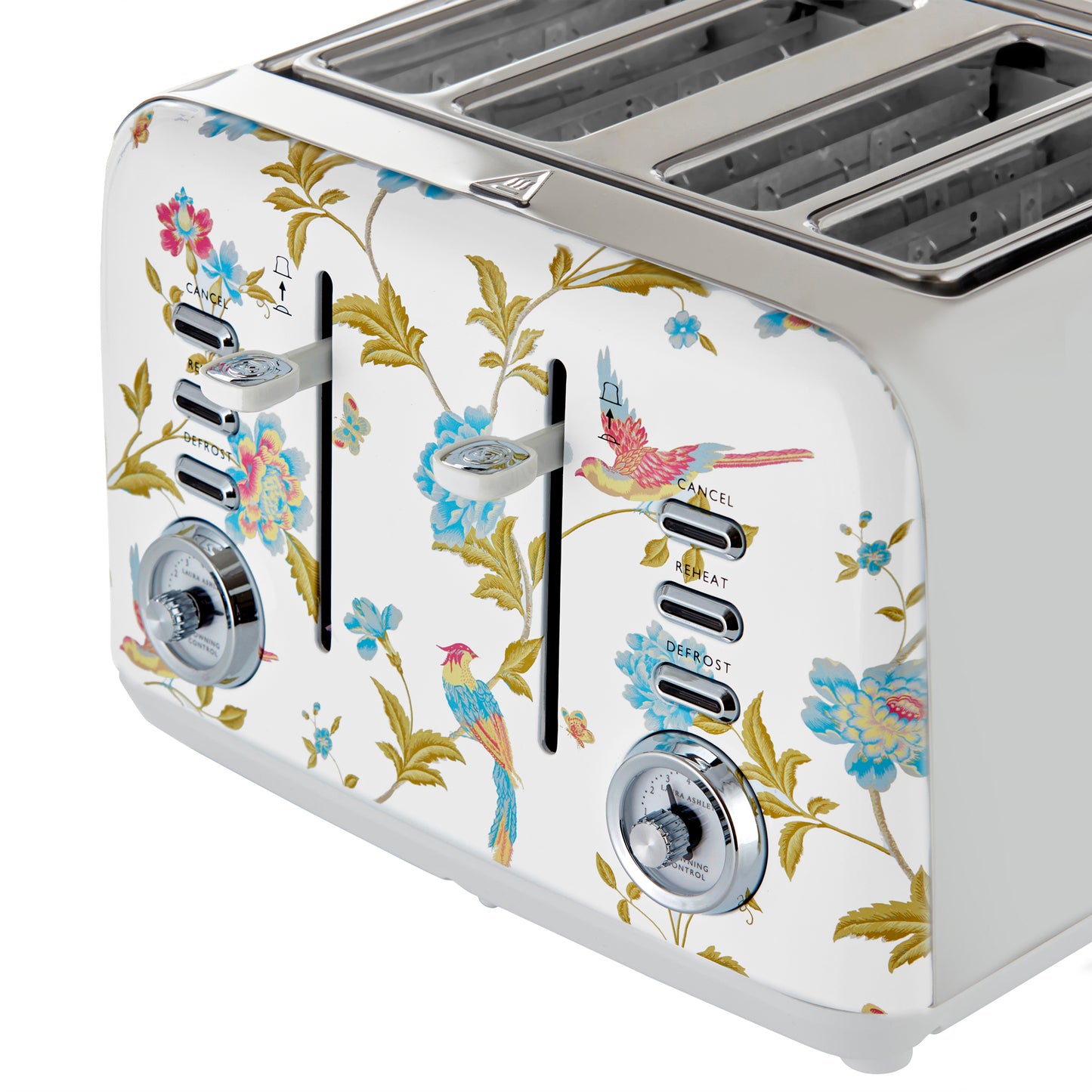 5060706031611 VQ Laura Ashley 4 Slice Toaster Elveden White Silver VQSBT583WSUK Brambles Cookshop 6