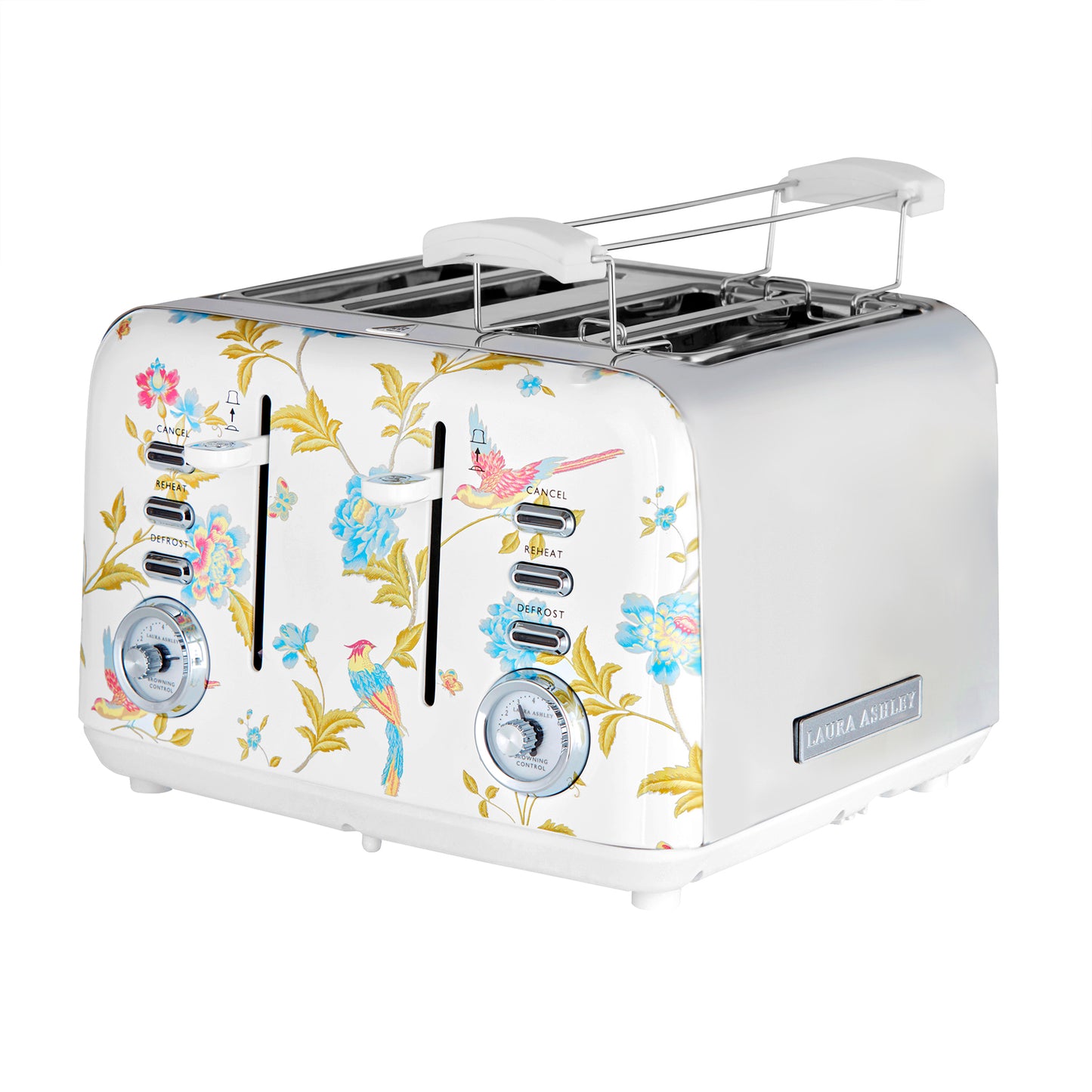 5060706031611 VQ Laura Ashley 4 Slice Toaster Elveden White Silver VQSBT583WSUK Brambles Cookshop 7