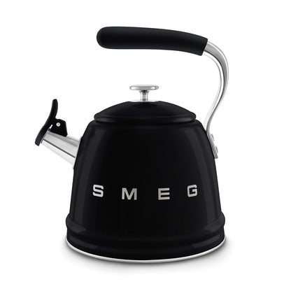 Smeg Whistling Kettle in Black WKF01BL