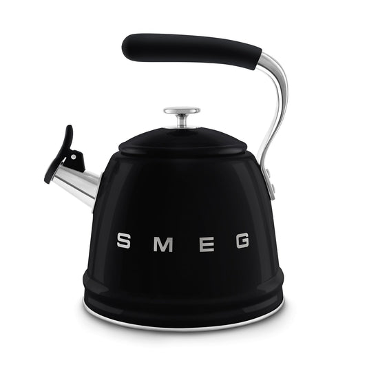 Smeg Whistling Kettle in Black WKF01BL