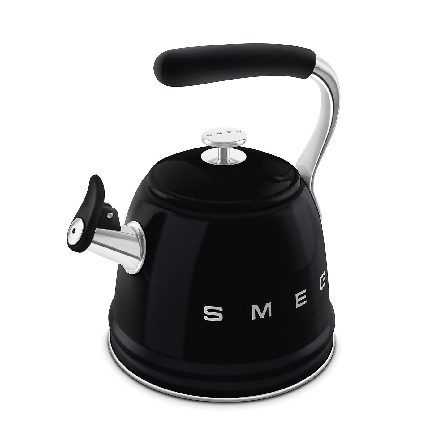 Smeg Whistling Kettle in Black WKF01BL