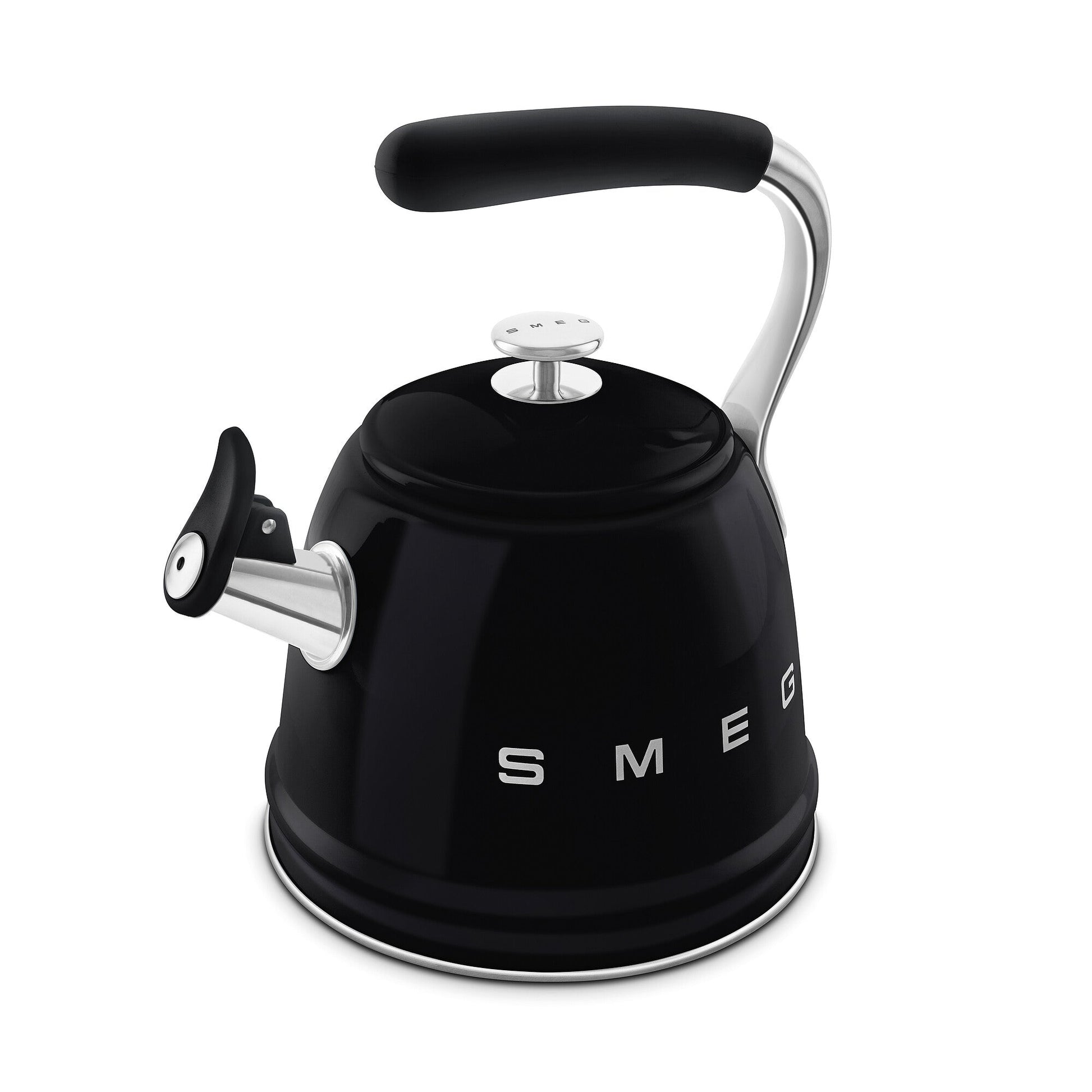 Smeg Whistling Kettle in Black WKF01BL