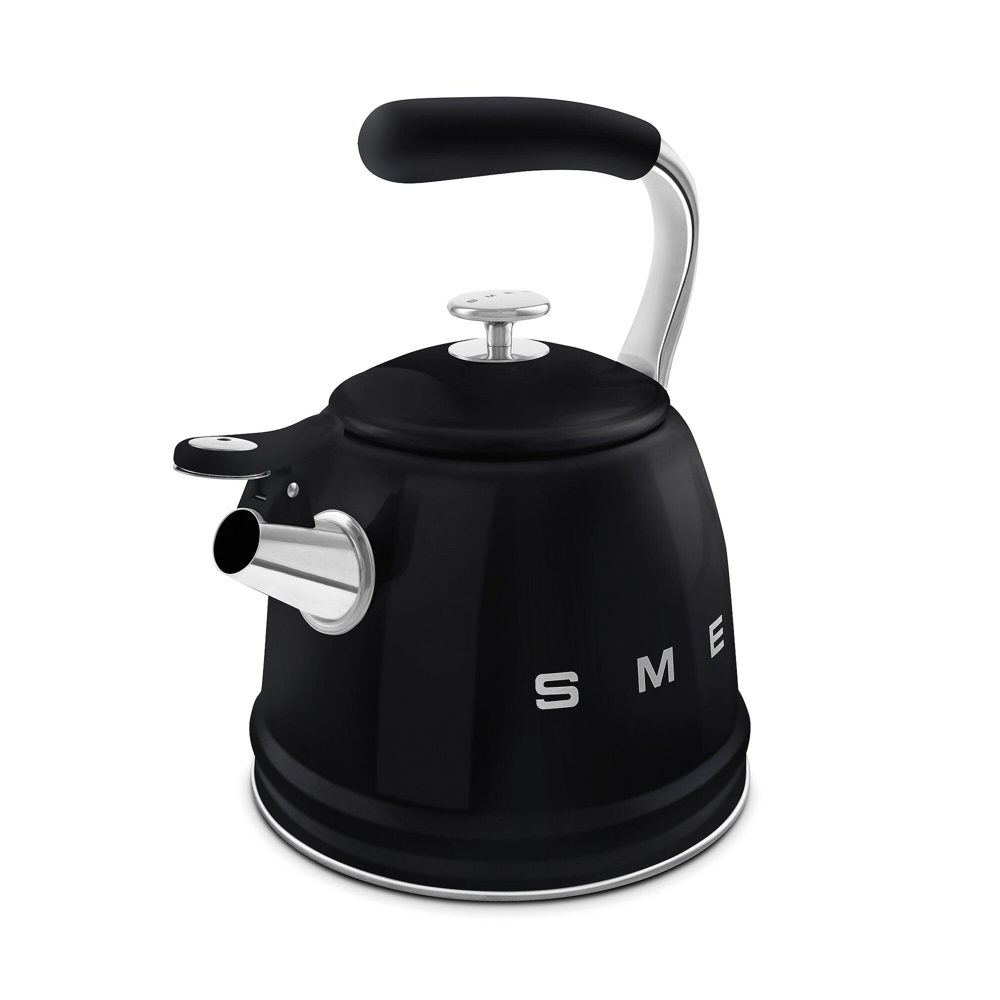 Smeg Whistling Kettle in Black WKF01BL