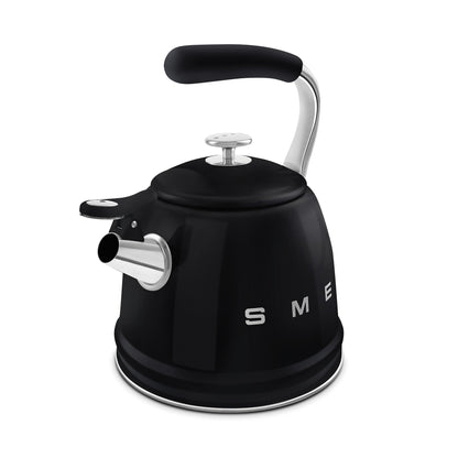 Smeg Whistling Kettle in Black WKF01BL