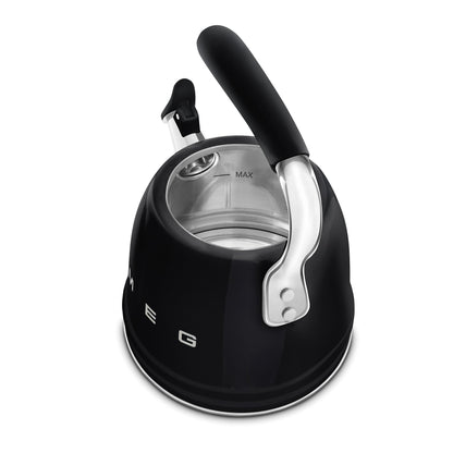 Smeg Whistling Kettle in Black WKF01BL