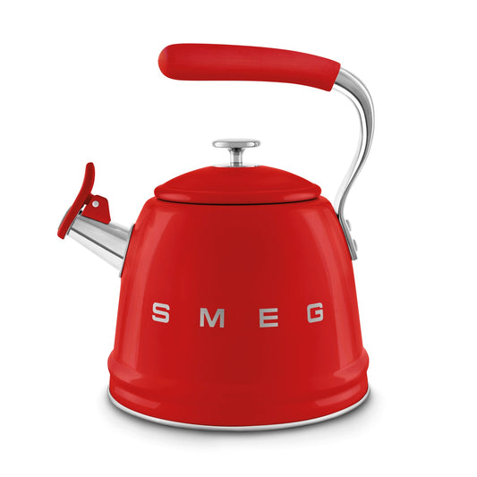 Smeg Whistling Kettle in Red WKF01RD