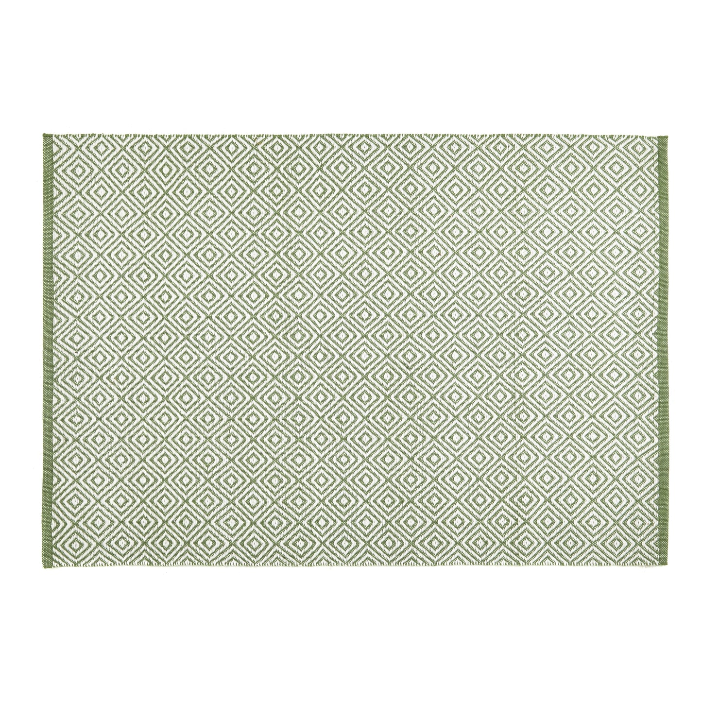 5026134603462 PT603462 Hug Rug Woven Diamond Rug Dark Green 120X170cm