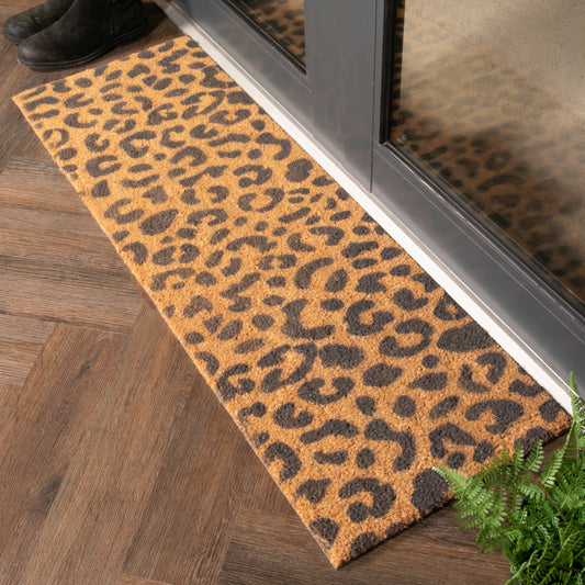Artsy Mats Grey Leopaard Print Double Doormat  120 x 40  CM 7437308947936