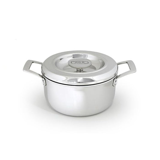 AGA AGA Non-Stick Stainless 16cm Casserole and Lid W4016