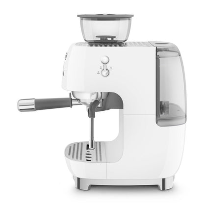 8017709329976 SMEG EGF03 Espresso Coffee Machine with Grinder in White EGF03WHUK Brambles Cookshop 5