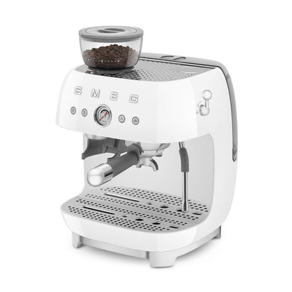 8017709329976 SMEG EGF03 Espresso Coffee Machine with Grinder in White EGF03WHUK Brambles Cookshop 7