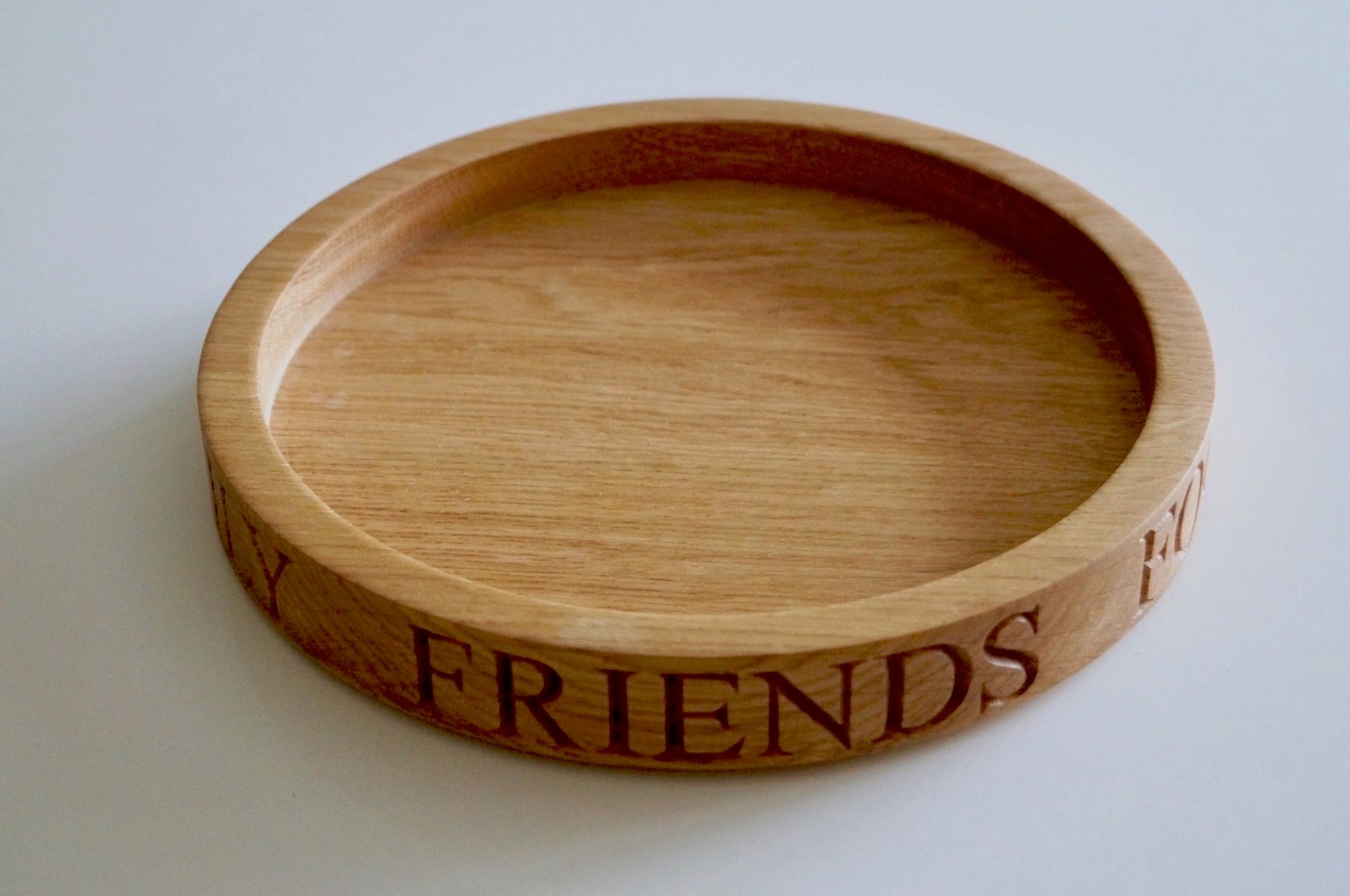 Personalised Round Wooden Tray  by Make Me Something Special