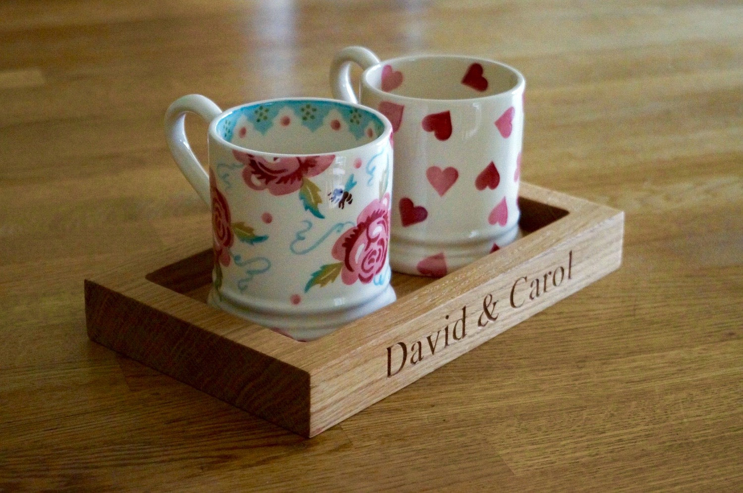 Personalised Tea Cup Tray  by Make Me Something Special