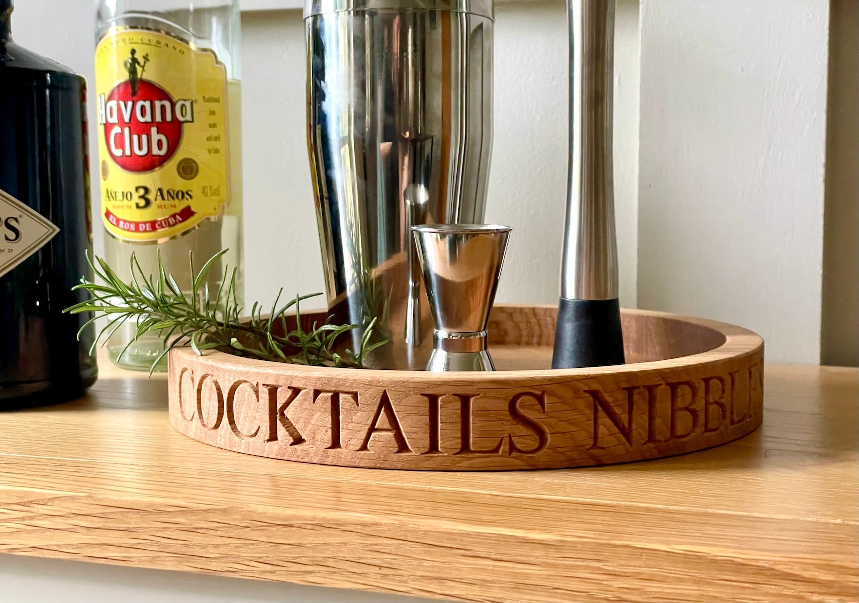 Personalised Round Wooden Tray  by Make Me Something Special